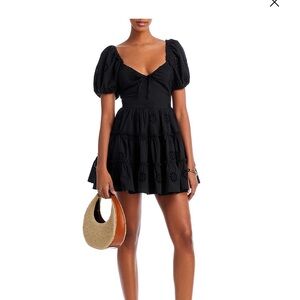 Aqua Black Textured Dress